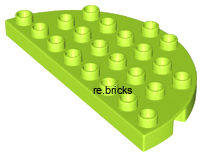 Lego® Duplo® podložka 4x8 zaoblená sv. zelená